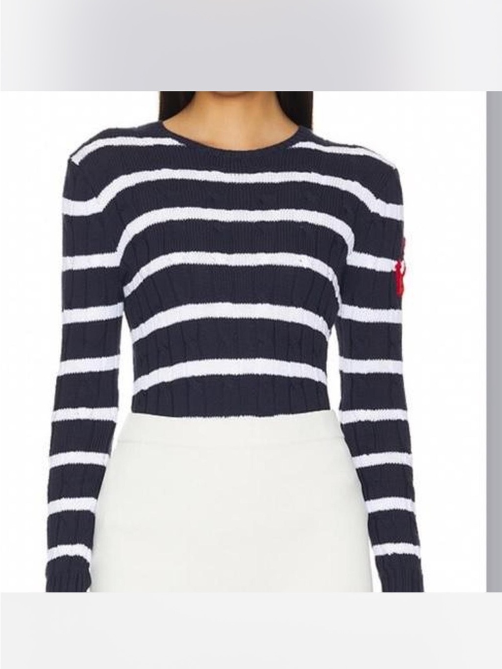 ⚓️ POLO RALPH LAUREN Pima Cotton Striped Anchor Knit Sweater